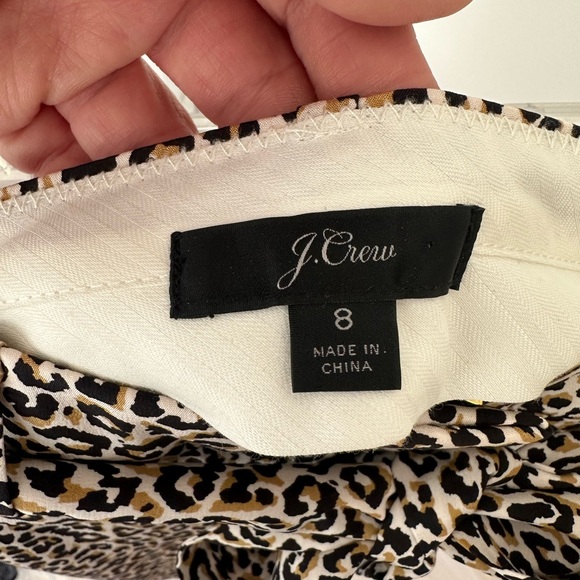 J Crew 100% silk capri pants with bow belt - Picture 2 of 8